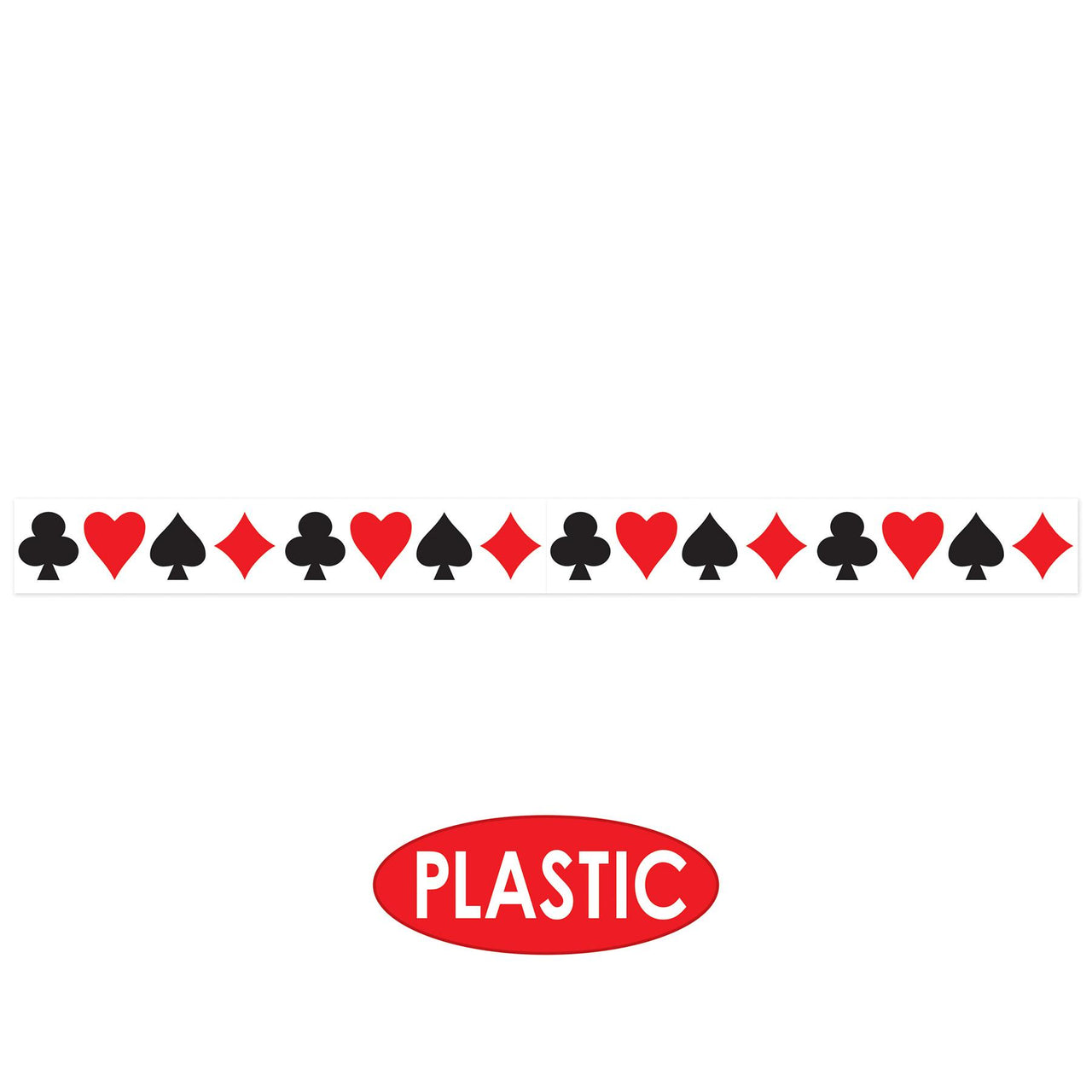 Casino Party Supplies - Card 'suit' Party Tape