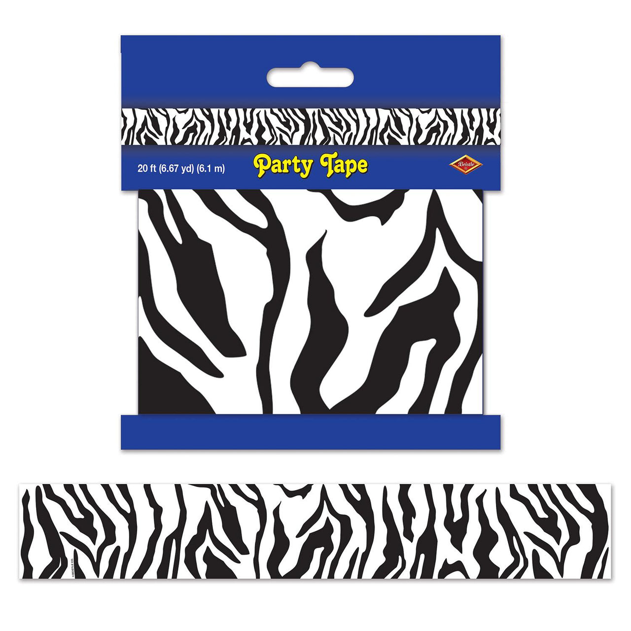 Beistle Zebra Print Party Tape