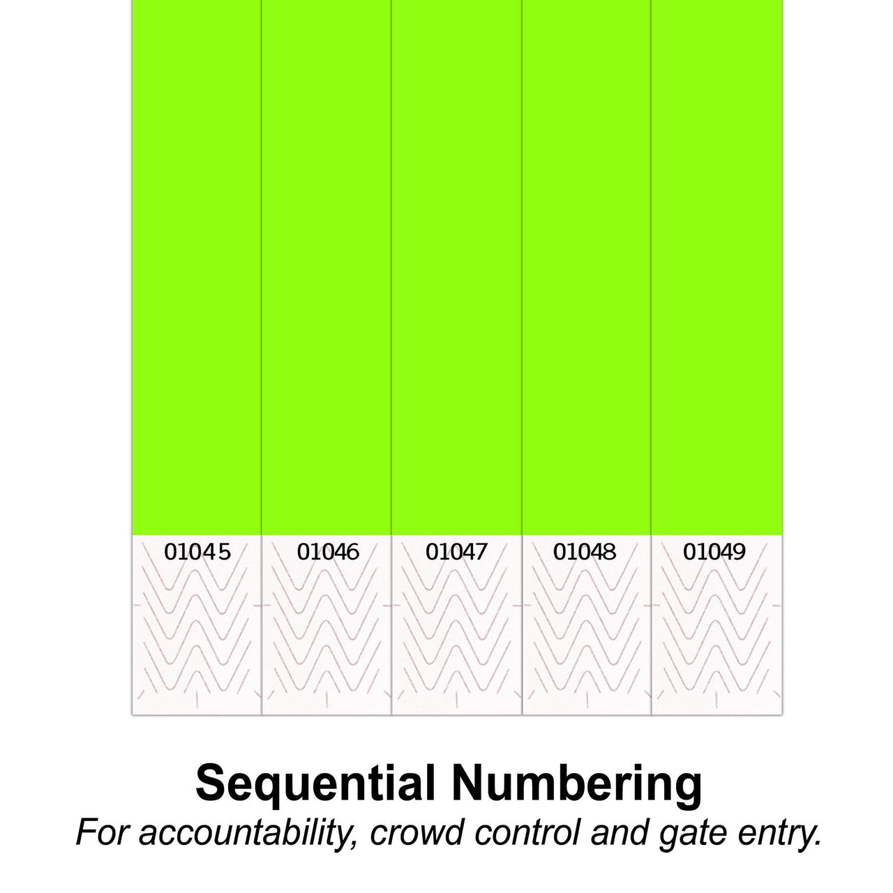 Solid Color Neon Lime Party Wristbands (600 Per Case)