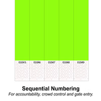 Solid Color Neon Lime Party Wristbands (600 Per Case)