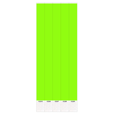 Beistle Solid Color Neon Lime Party Wristbands (Case of 600)