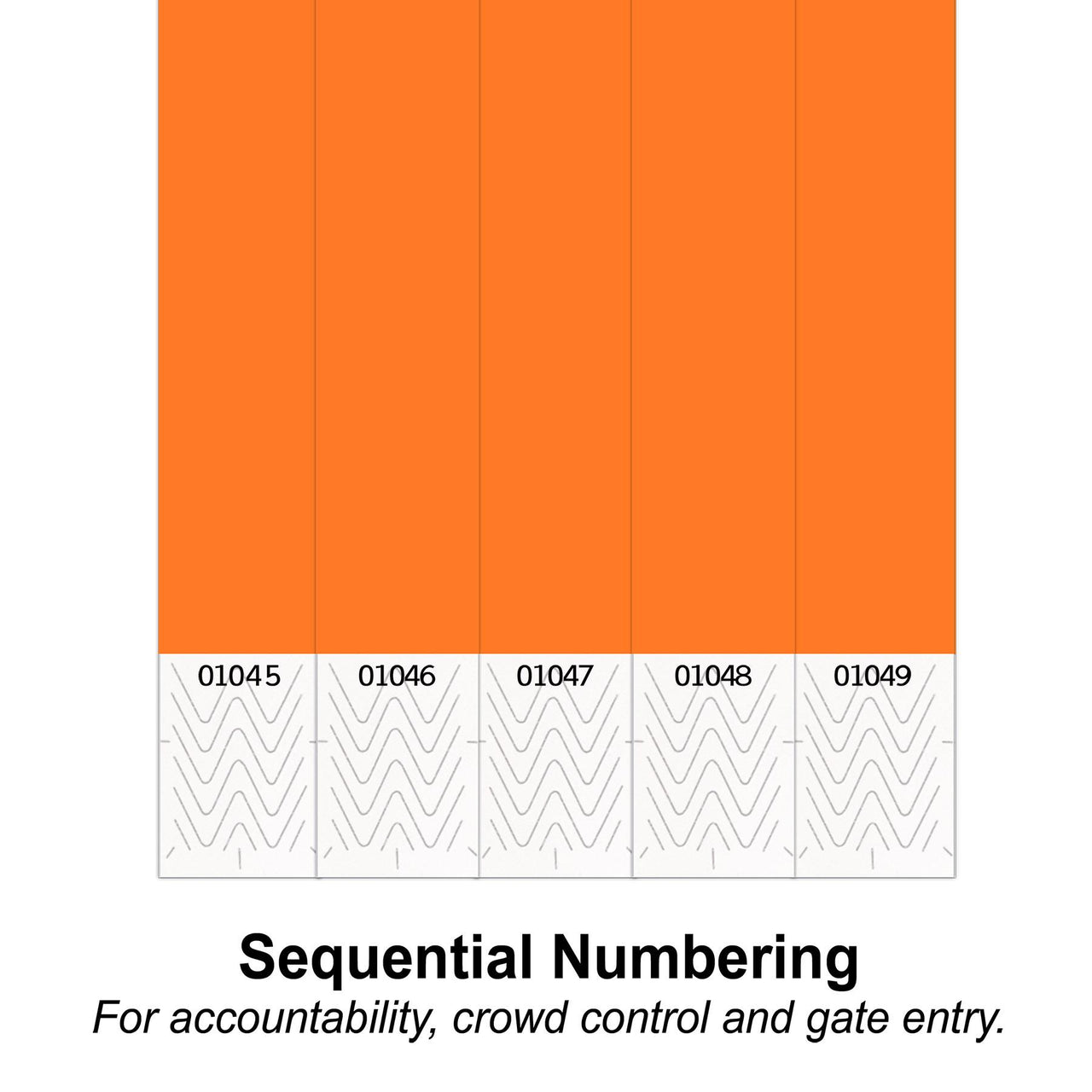 Solid Color Neon Orange Party Wristbands (600 Per Case)