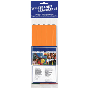Solid Color Neon Orange Party Wristbands (600 Per Case)