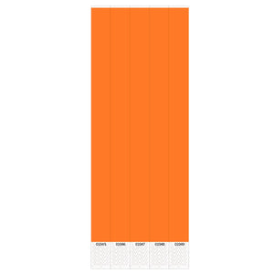 Solid Color Neon Orange Party Wristbands (600 Per Case)
