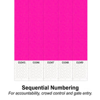 Solid Color Neon Pink Party Wristbands (600 Per Case)