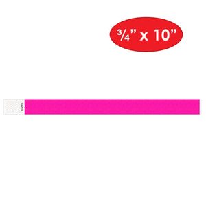Solid Color Neon Pink Party Wristbands (600 Per Case)