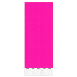 Beistle Solid Color Neon Pink Party Wristbands (Case of 600)
