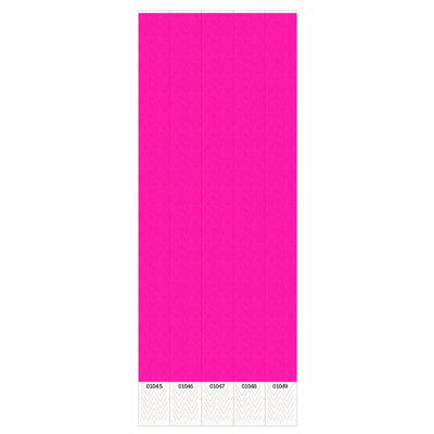 Beistle Solid Color Neon Pink Party Wristbands (Case of 600)