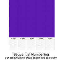 Solid Color Purple Party Wristbands (600 Per Case)