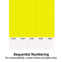 Solid Color Yellow Party Wristbands (600 Per Case)