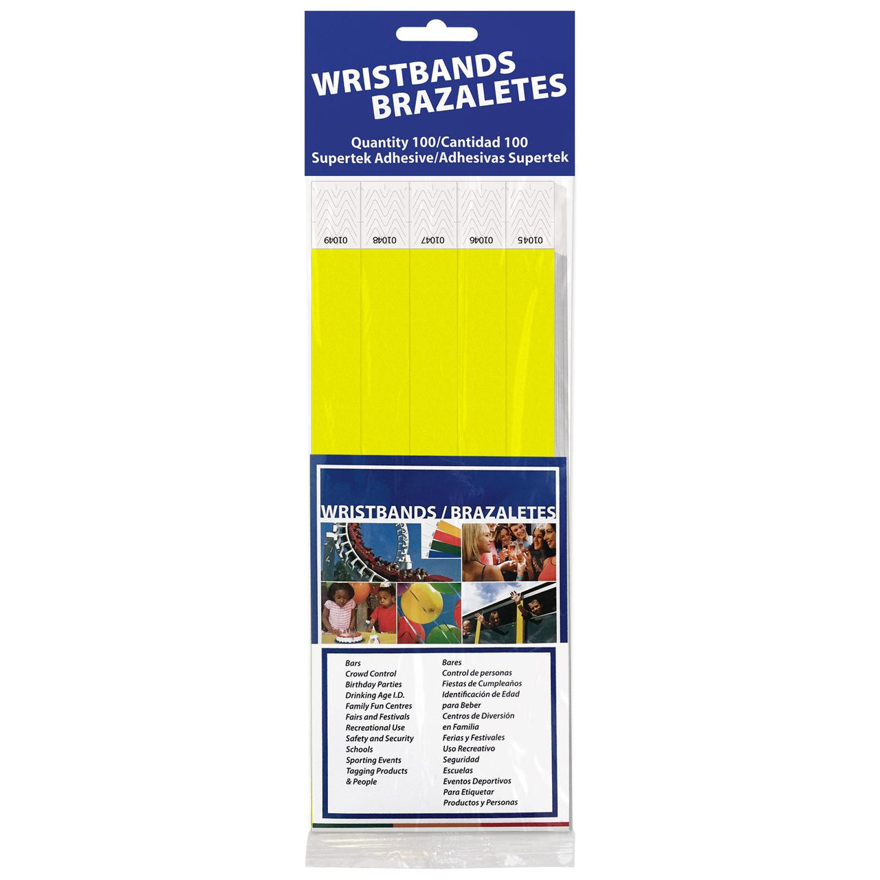 Solid Color Yellow Party Wristbands (600 Per Case)