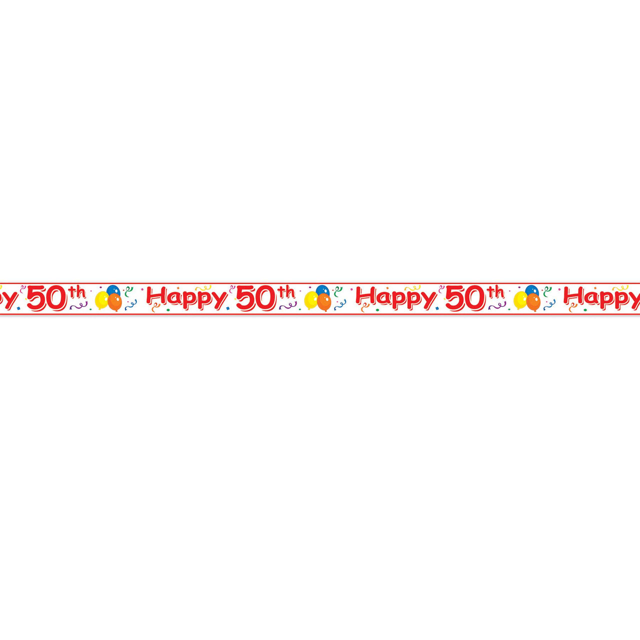 Beistle Happy 50th Birthday Party Tape