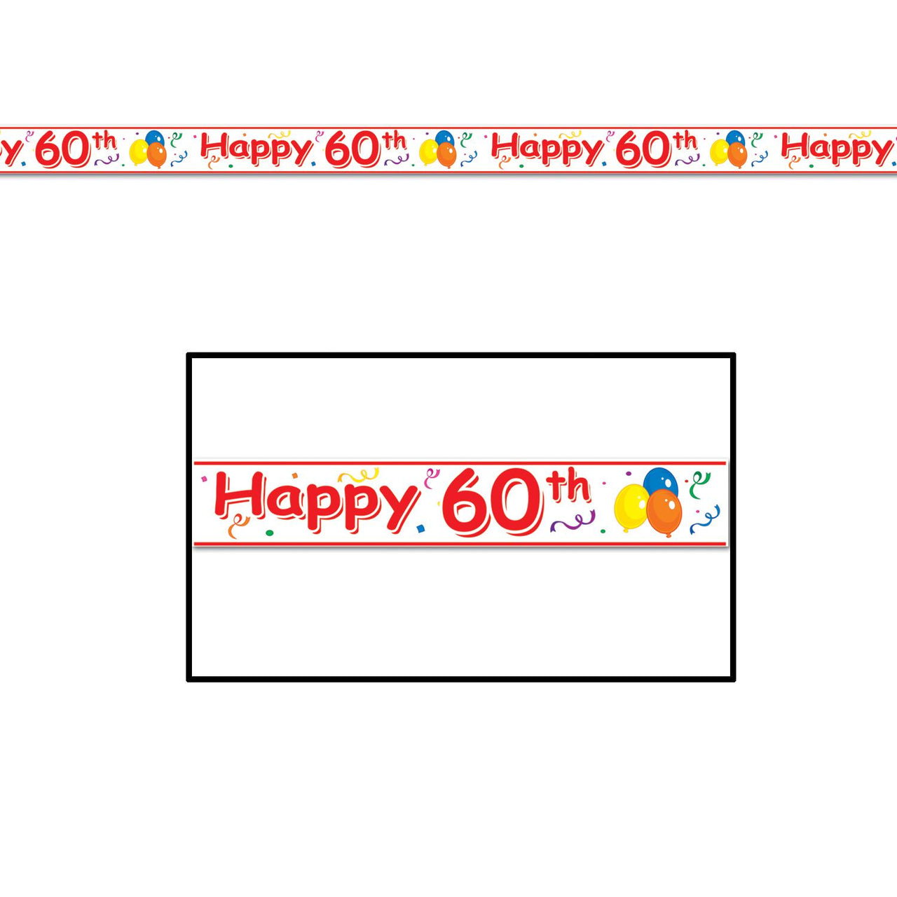 Beistle Happy 60th Birthday Party Tape