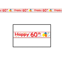 Beistle Happy 60th Birthday Party Tape