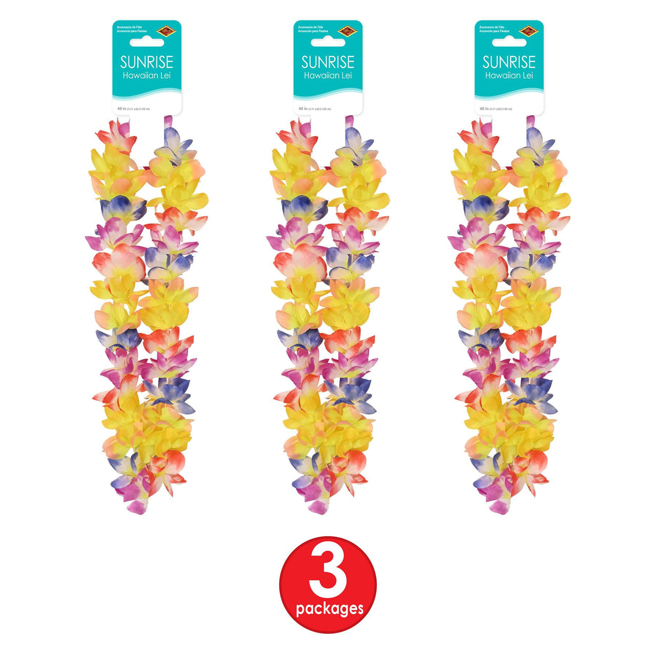 Bulk Sunrise Hawaiian Lei (12 Pkgs Per Case) by Beistle