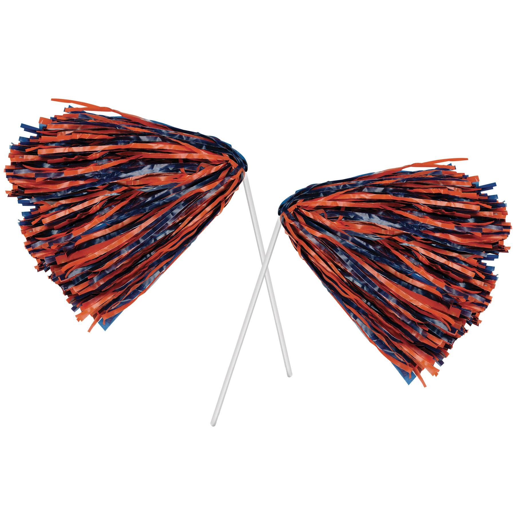 2 Pack Blue & Orange 512 Strand Pom Poms | Beistle – Bulk Party