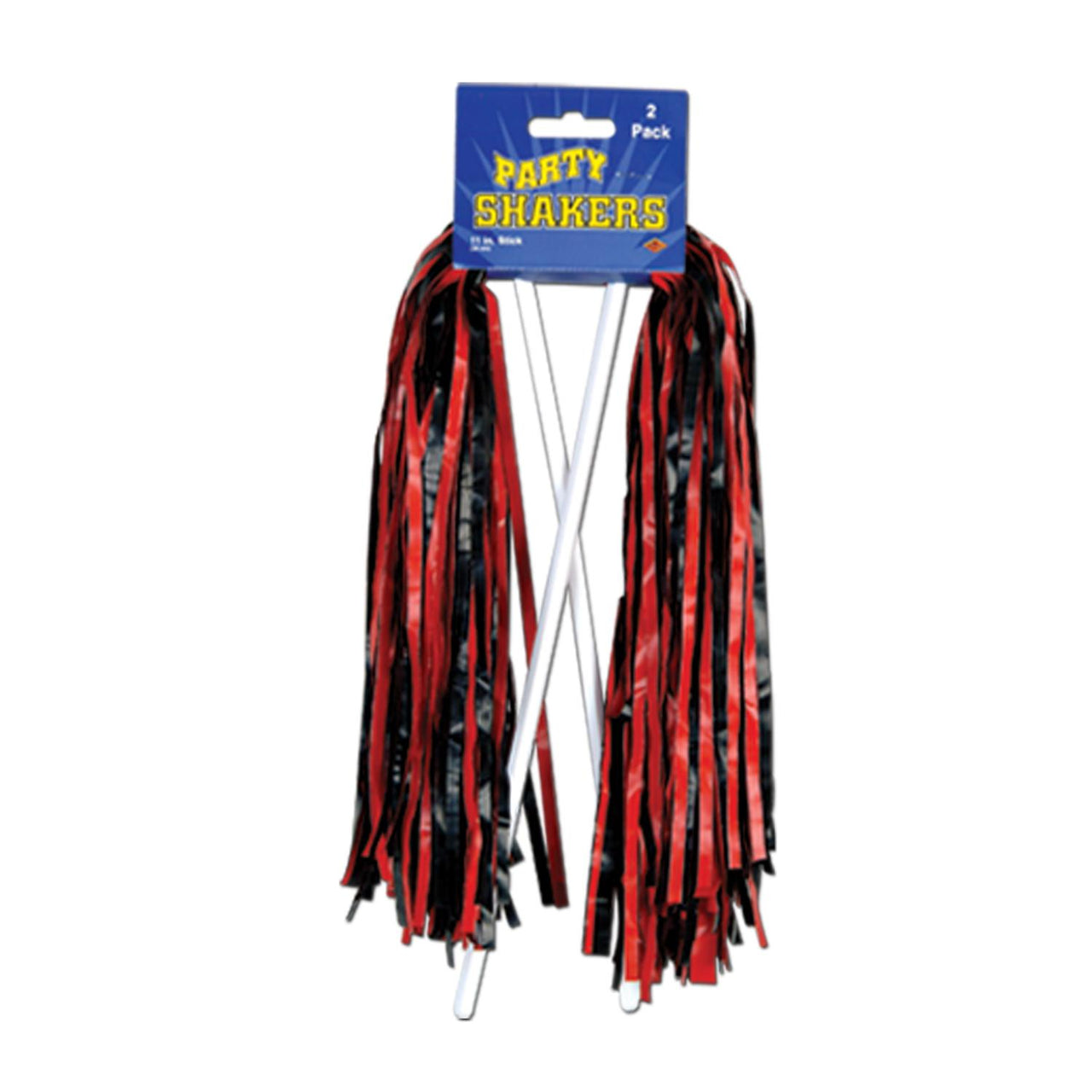 Packaged Pom Poms - 512 Strand - red & black (2 per Package)