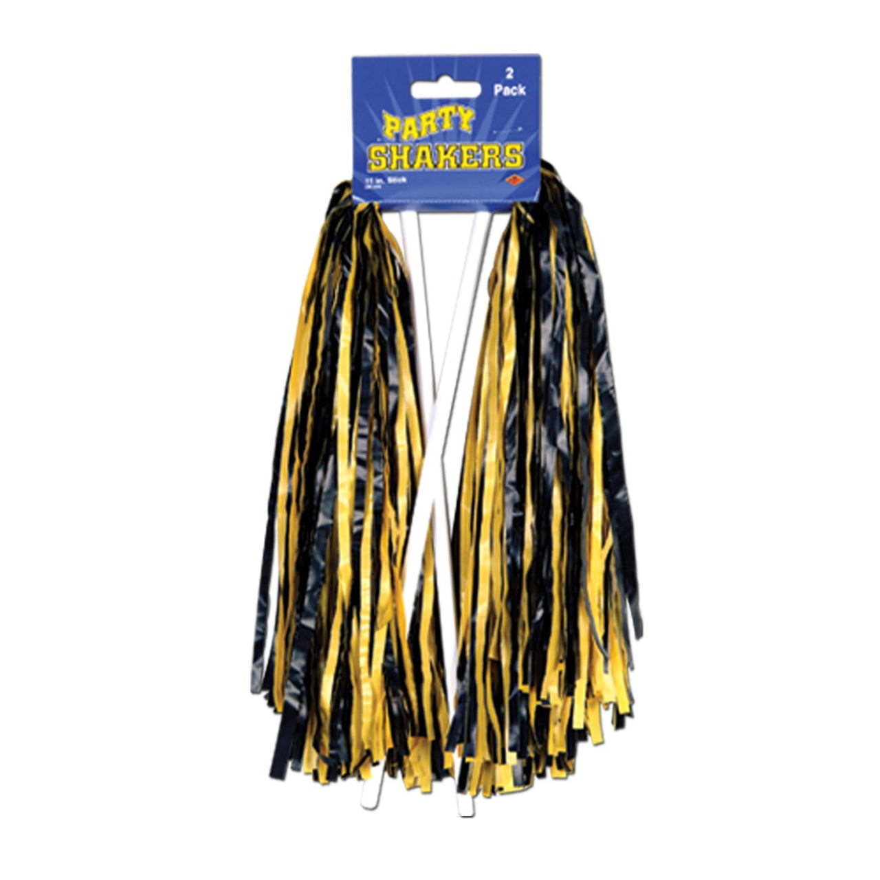 Packaged Pom Poms - 512 Strand - black & golden-yellow (2/Pkg)