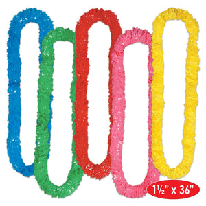 Bulk Soft-Twist Poly Leis assorted colors (Case of 144) by Beistle