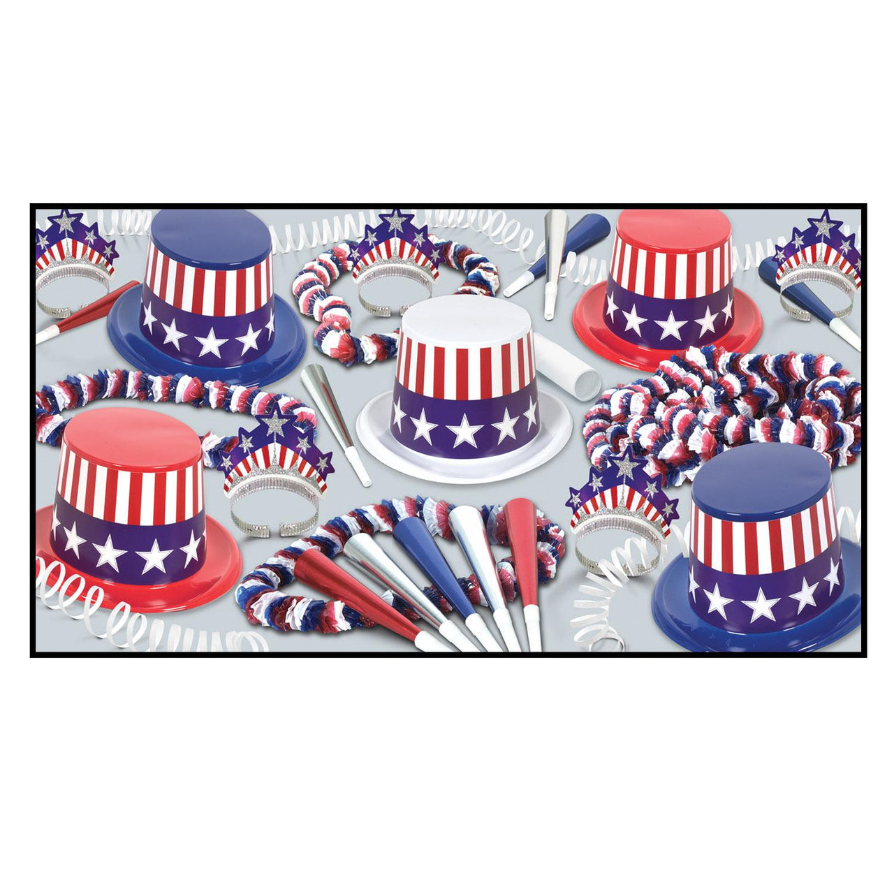 Beistle Spirit Of America Clear-View Party Kit for 10