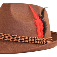 Bulk Brown Alpine Hat (6 Per Case) by Beistle