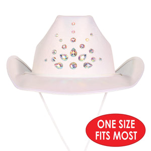 Beistle Rhinestone Cowgirl Hat