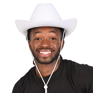 Bulk White Felt Cowboy Hat (6 Per Case) by Beistle