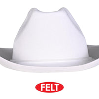 Bulk White Felt Cowboy Hat (6 Per Case) by Beistle