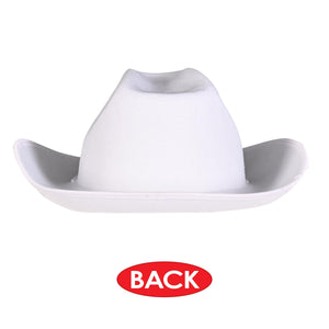Bulk White Felt Cowboy Hat (6 Per Case) by Beistle