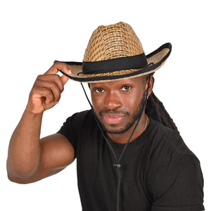 Bulk Western Cowboy Hat with Black Trim & Band (6 Per Case) by Beistle
