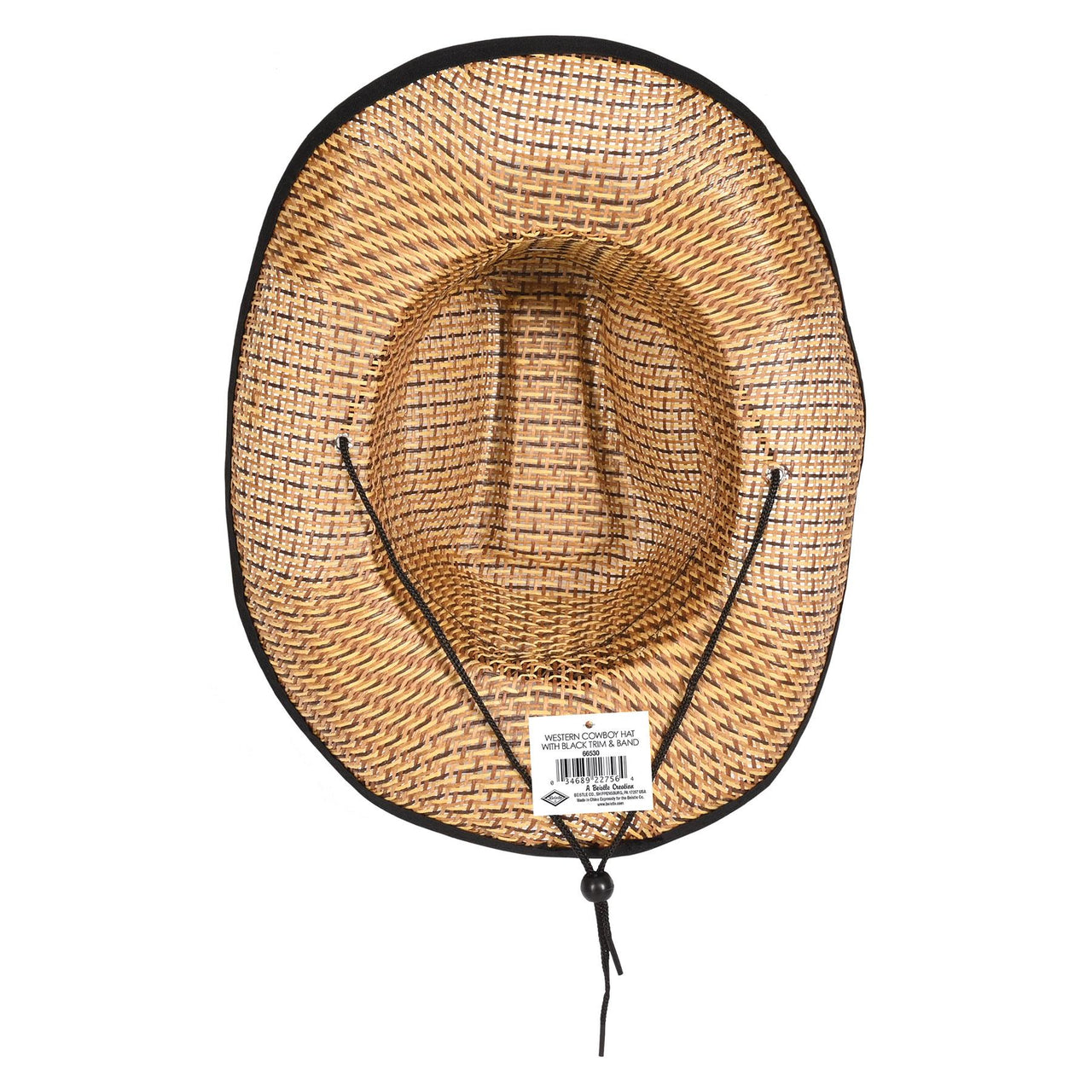 Bulk Western Cowboy Hat with Black Trim & Band (6 Per Case) by Beistle