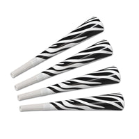 Beistle Packaged Zebra Print Horns (4/Pkg)