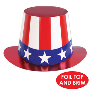 Patriotic Party Supplies - Red, White & Blue Hi-Hat 