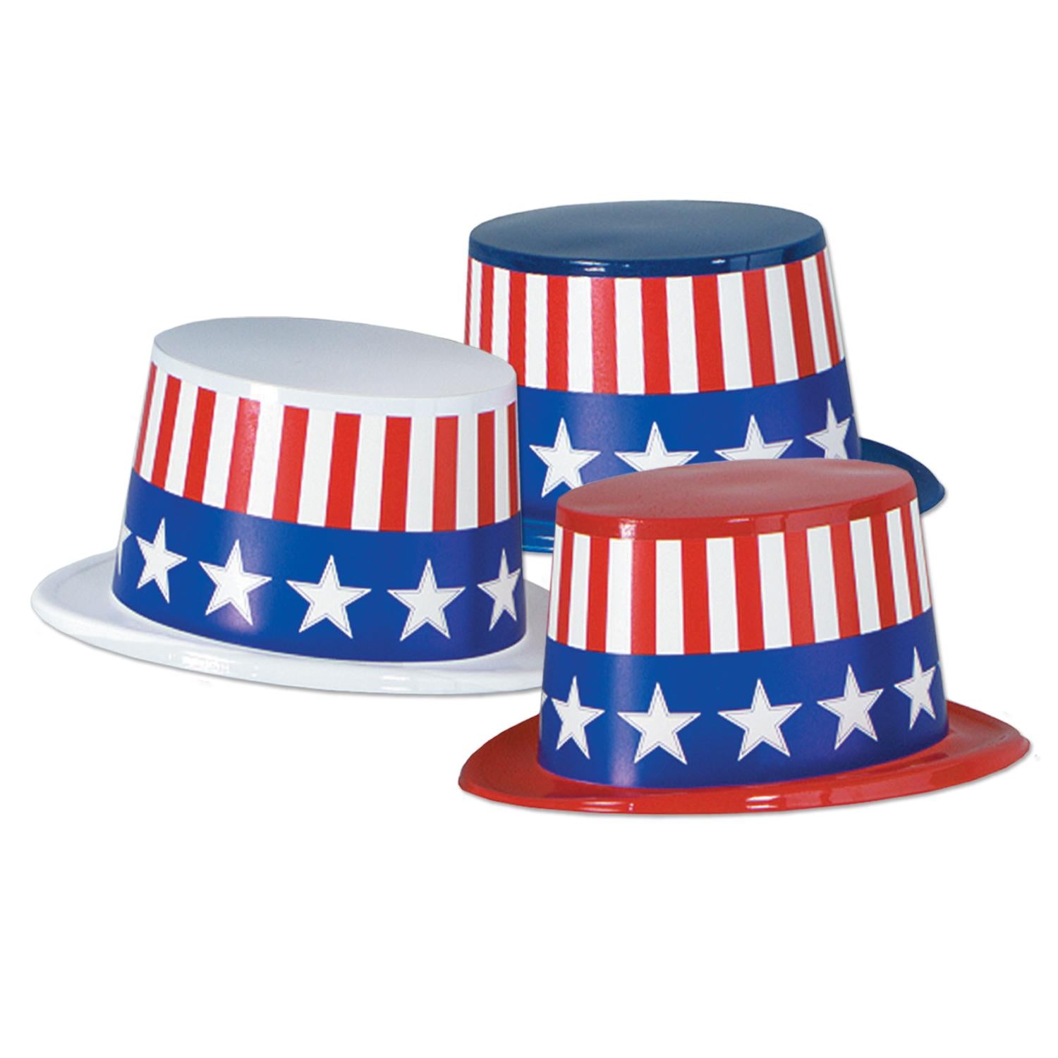 Beistle Patriotic Toppers assorted red, white, blue