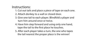 Bulk Birthday Party Donkey Game (Case of 24) by Beistle