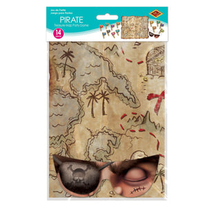 Bulk Pirate Party Treasure Map Party Game (Case of 24) by Beistle
