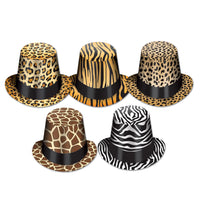 Beistle Animal Print Hi-Hats, assorted designs
