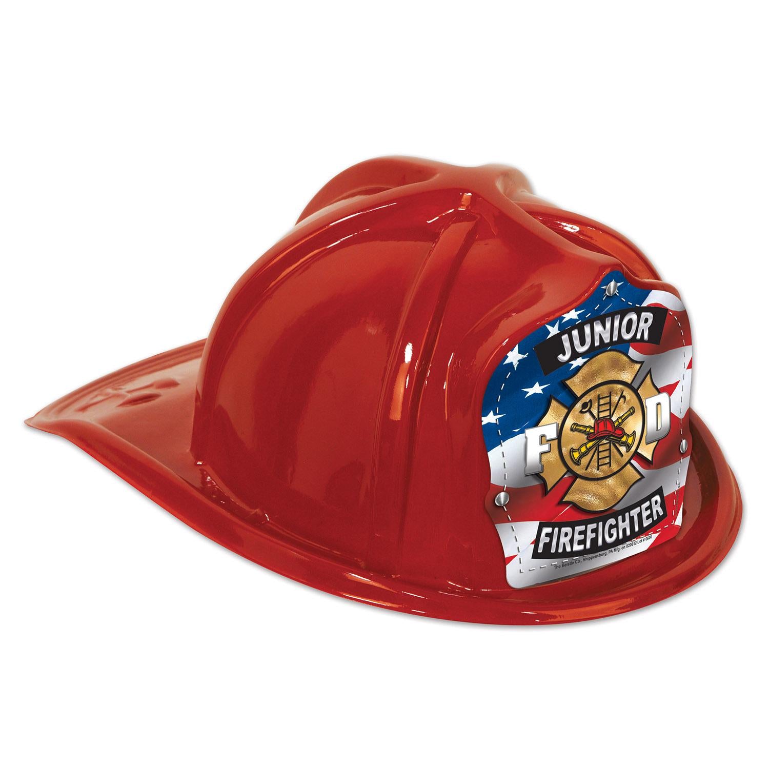 Beistle Red Plastic Jr Firefighter Hat