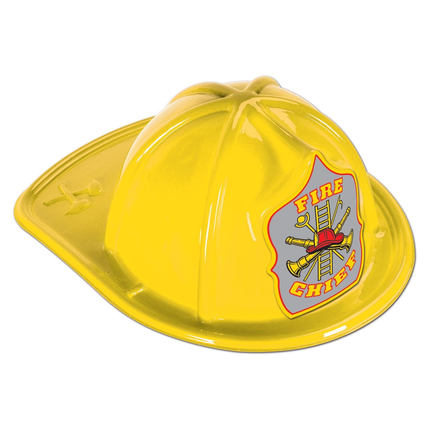 Beistle Party Costume Yellow Plastic Fire Chief Hat