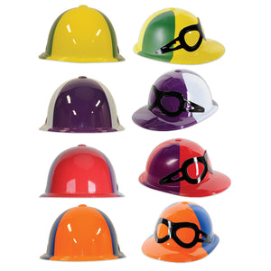 Bulk Plastic Jockey Helmets assorted colors (Case of 48) by Beistle