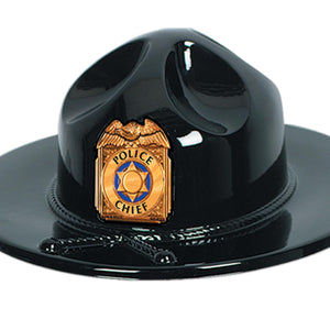 Bulk Black Plastic Trooper Hat (Case of 24) by Beistle