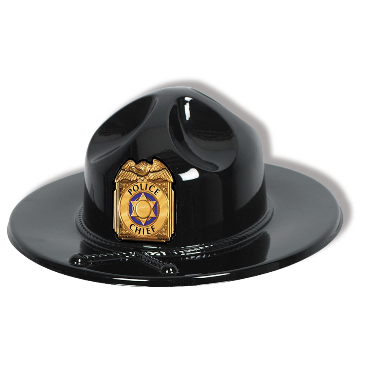 Beistle Black Plastic Trooper Hat (Case of 24)