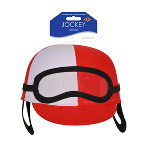 Beistle Jockey Helmet - Red, One Size Fits Most, Derby Day Costume Hat, 1/pkg, 6/case