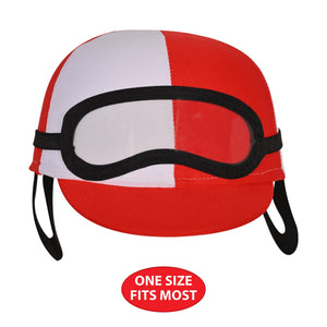 Beistle Jockey Helmet - Red, One Size Fits Most, Derby Day Costume Hat, 1/pkg, 6/case