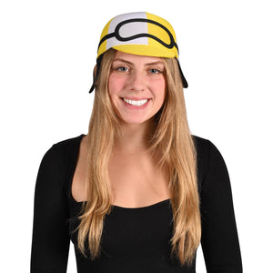 Beistle Jockey Helmet - Yellow, One Size Fits Most, Derby Day Costume Hat, 1/pkg, 6/case