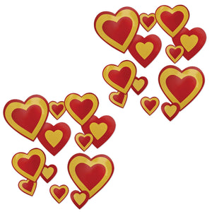 Beistle Glittered Heart Cutouts (12 packs) - Valentines Day Party Decorations, Valentines Day Party Supplies