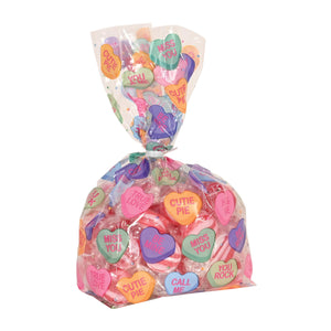 Bulk Candy Heart Cello Bags (12 Pkgs Per Case) by Beistle