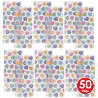 Bulk Candy Heart Cello Bags (12 Pkgs Per Case) by Beistle