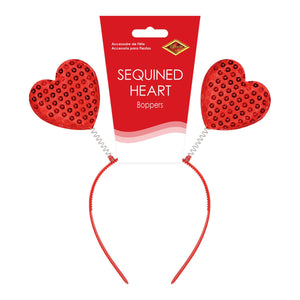 Beistle Sequined Heart Boppers - Valentines Sequined Heart Boppers