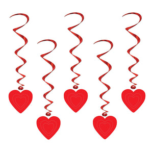 Beistle Valentine's Day Heart Whirls (5/Pkg)